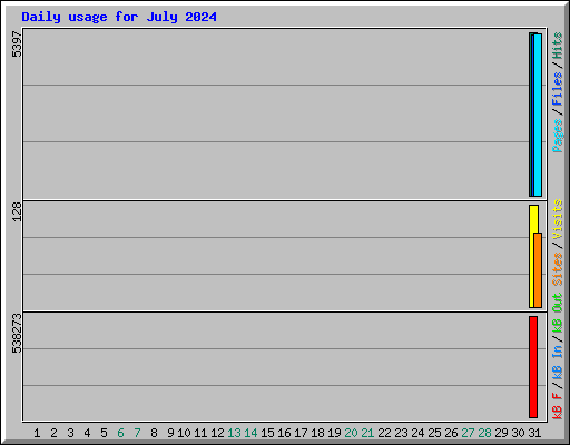 Daily usage for July 2024