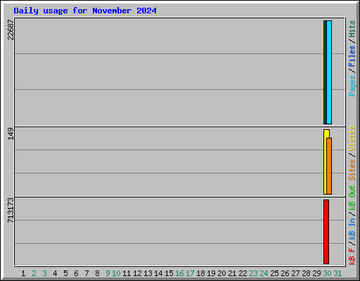 Daily usage for November 2024