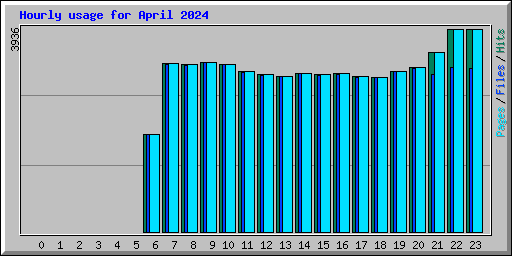 Hourly usage for April 2024