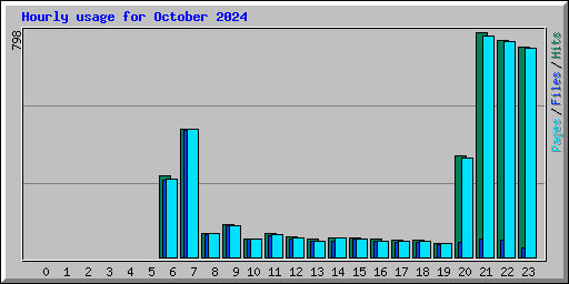 Hourly usage for October 2024